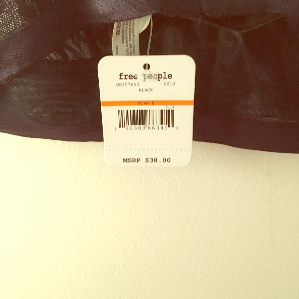NWT FREE PEOPLE Black Lace Bralette S - Picture 6 of 8